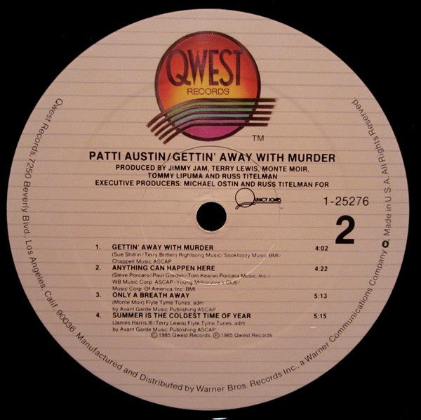 Patti Austin : Gettin' Away With Murder (LP, Album, All)