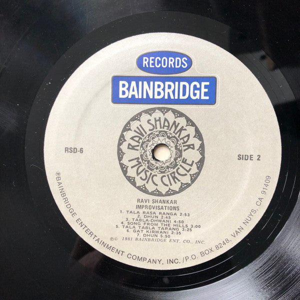 Ravi Shankar, Paul Horn & Bud Shank : Improvisations (LP, Comp)