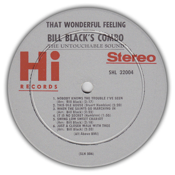 Bill Black's Combo : That Wonderful Feeling (LP, Album)