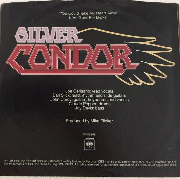 Silver Condor : You Could Take My Heart Away (7")