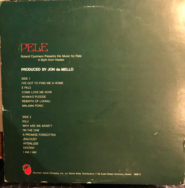 Roland Cazimero : Pele (LP, Album)
