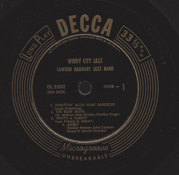 Lawson-Haggart Jazz Band : Windy City Jazz (10", Mic)