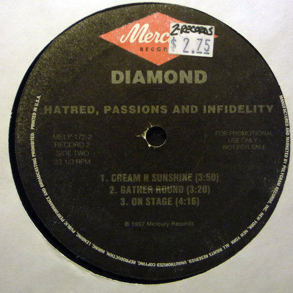 Diamond D : Hatred, Passions And Infidelity (Instrumental Vinyl) (2xLP, Promo)