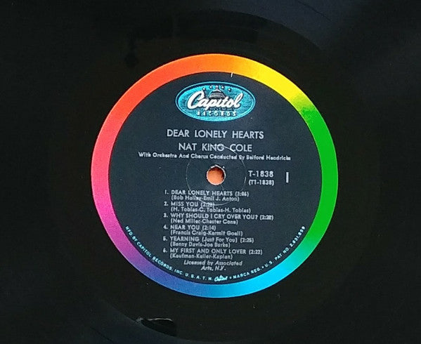 Nat King Cole : Dear Lonely Hearts (LP, Mono)