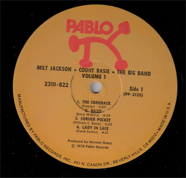 Milt Jackson + Count Basie Big Band : Vol. 1 (LP, Album)