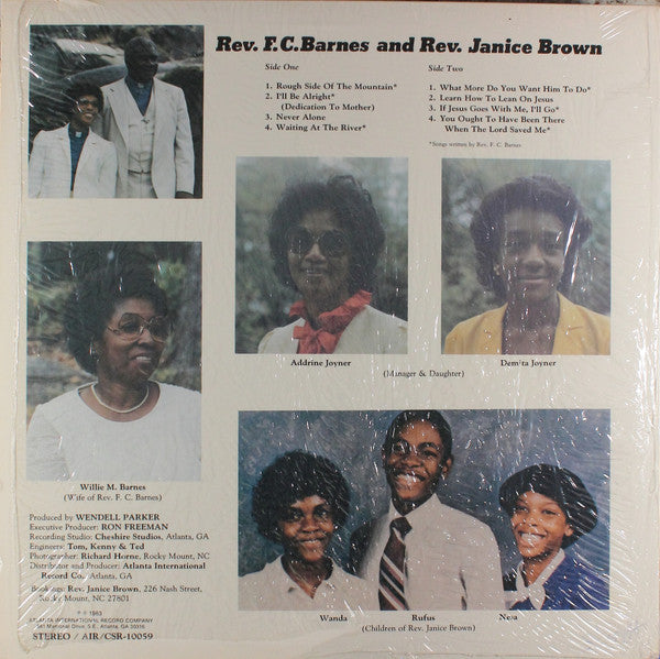 Rev. F.C. Barnes* And Rev. Janice Brown : Rough Side Of The Mountain (LP)