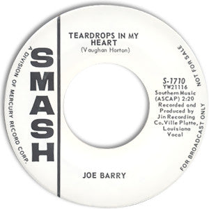 Joe Barry : Teardrops In My Heart / For You, Sunshine (7", Single, Promo)