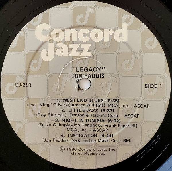 Jon Faddis : Legacy (LP, Album)