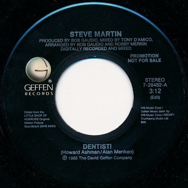 Steve Martin (2) : Dentist! (7", Promo, Styrene)