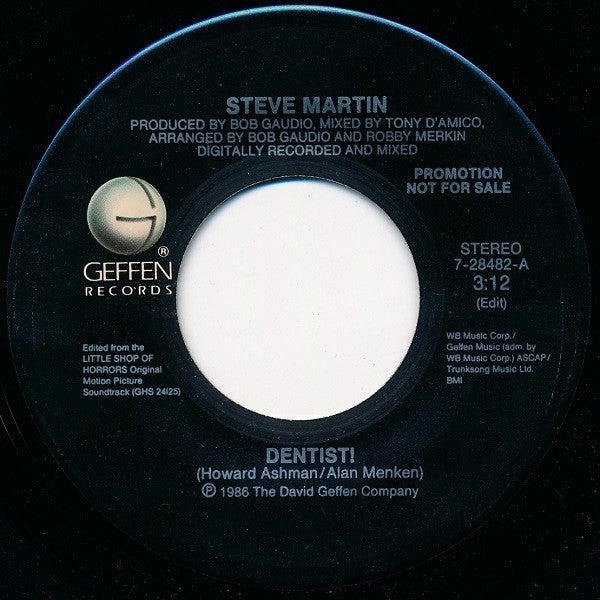 Steve Martin (2) : Dentist! (7", Promo, Styrene)