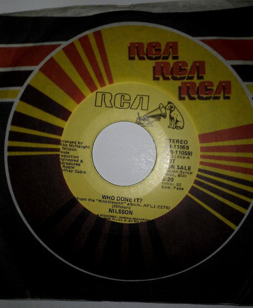 Harry Nilsson : Who Done It? (7", Promo)