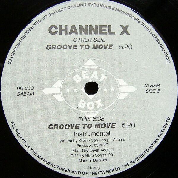 Channel X : Groove To Move (12")
