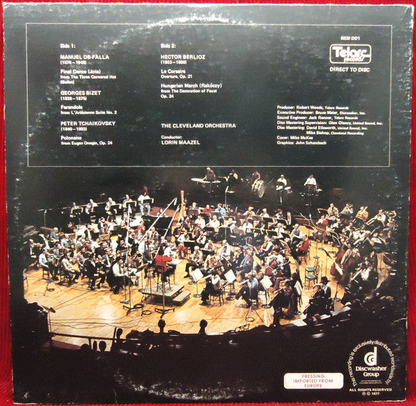 Lorin Maazel, The Cleveland Orchestra, Falla* • Bizet* • Tchaikovsky* • Berlioz* : Direct From Cleveland (LP, Album, Dir)