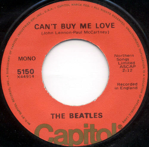 The Beatles : Can't Buy Me Love (7", Single, Mono, RE)
