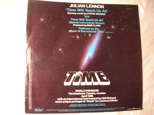 Julian Lennon : Time Will Teach Us All (7", Single, Promo)