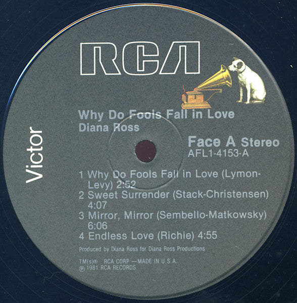 Diana Ross : Why Do Fools Fall In Love (LP, Album, Ind)