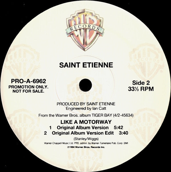 Saint Etienne : Like A Motorway (12", Promo)