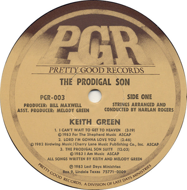 Keith Green (2) : The Prodigal Son (LP, Album)