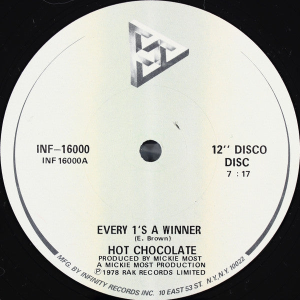 Hot Chocolate : Every 1's A Winner / Put Your Love In Me (12", Single, Glo)