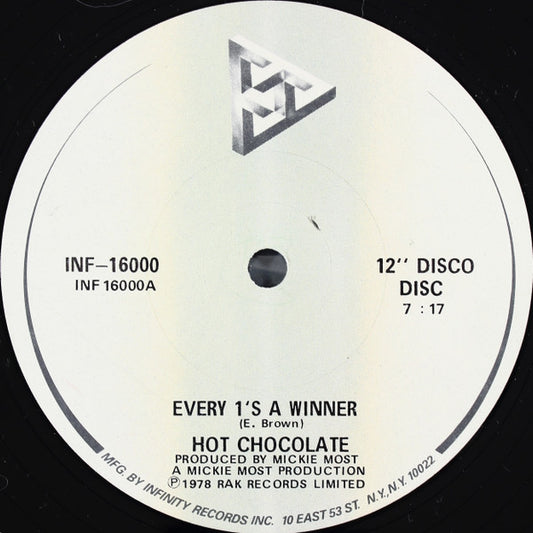 Hot Chocolate : Every 1's A Winner / Put Your Love In Me (12", Single, Glo)