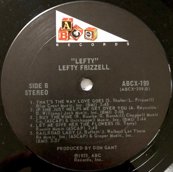 Lefty Frizzell : The Legendary Lefty Frizzell (LP, Album)