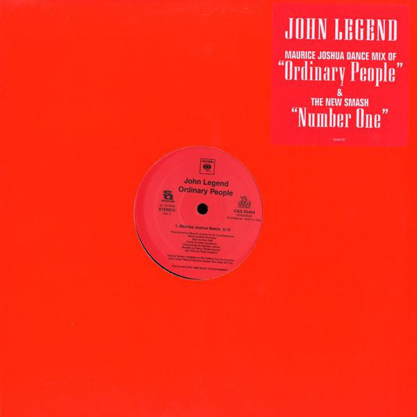 John Legend : Ordinary People (12", Promo)