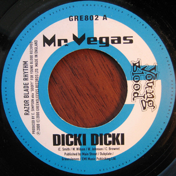 Mr. Vegas : Dicki Dicki / Digi Digi (7")