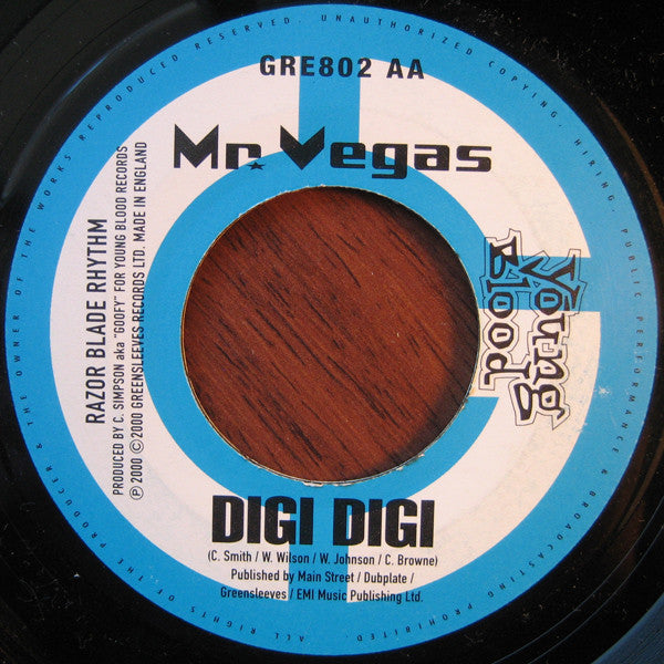 Mr. Vegas : Dicki Dicki / Digi Digi (7")