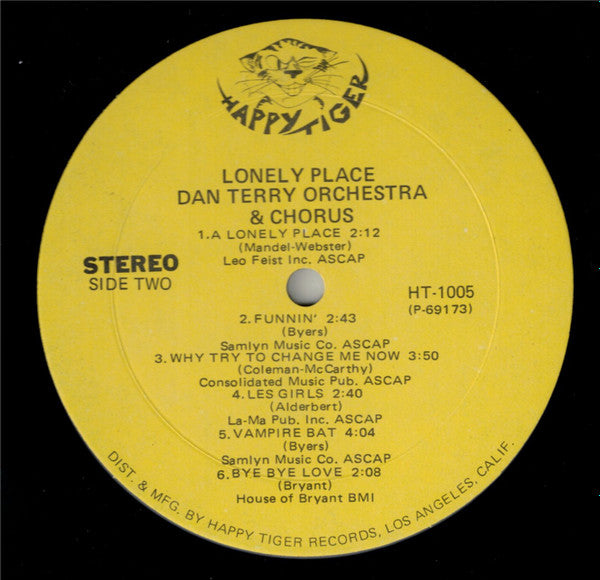 Dan Terry Orchestra & Chorus* : Lonely Place (LP, Album)