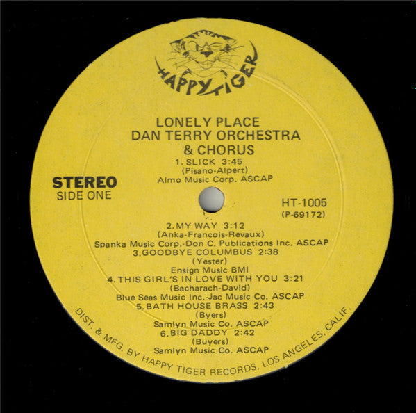 Dan Terry Orchestra & Chorus* : Lonely Place (LP, Album)