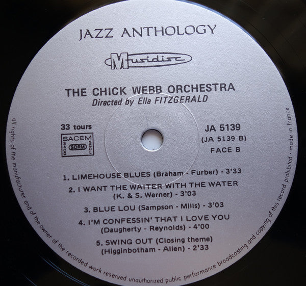 The Chick Webb Orchestra* Directed By  Ella Fitzgerald : Live Session At The Savoy Ballroom Harlem December 1939 (LP, RE)