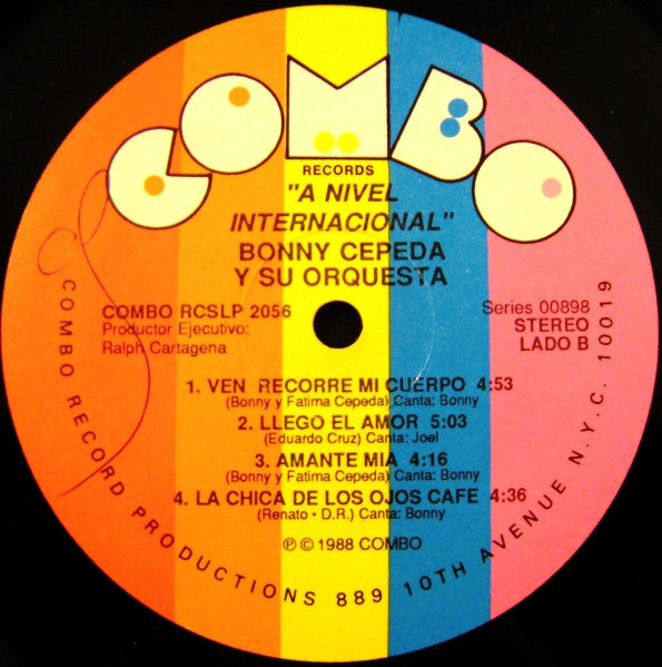 Bonny Cepeda Y Su Orquesta : A Nivel Internacional (LP, Album)