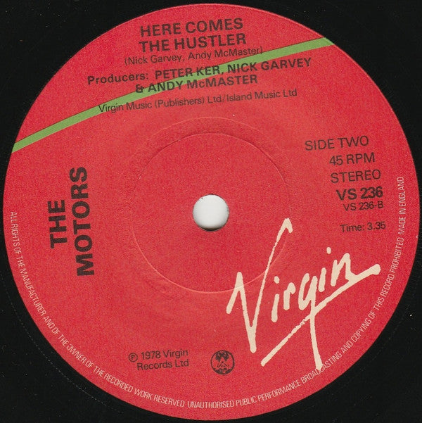 The Motors : Today (7", Single, Sol)