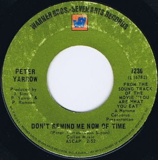 Peter Yarrow / Rosko : Don't Remind Me Now Of Time / The Teenage Fair (7")