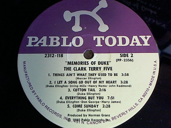 The Clark Terry Five : Memories Of Duke (LP, Album)