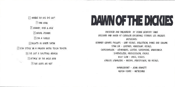 The Dickies : Dawn Of The Dickies (CD, Album)