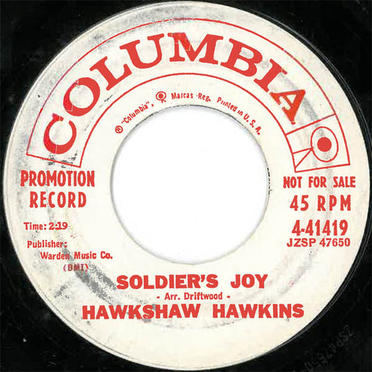 Hawkshaw Hawkins : Soldier's Joy / Big Red Benson (7", Single, Promo)
