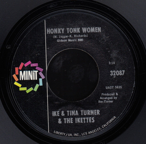 Ike & Tina Turner & The Ikettes : Honky Tonk Women / Come Together (7", Single, Styrene, She)