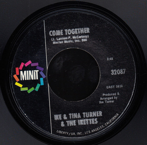 Ike & Tina Turner & The Ikettes : Honky Tonk Women / Come Together (7", Single, Styrene, She)