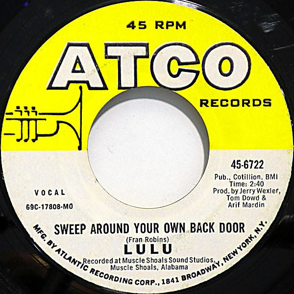 Lulu : Oh Me Oh My (I'm  A Fool For You Baby) (7", Single, Styrene, MO )