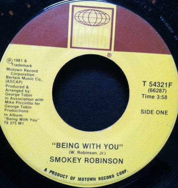 Smokey Robinson : Being With You (7", Single)