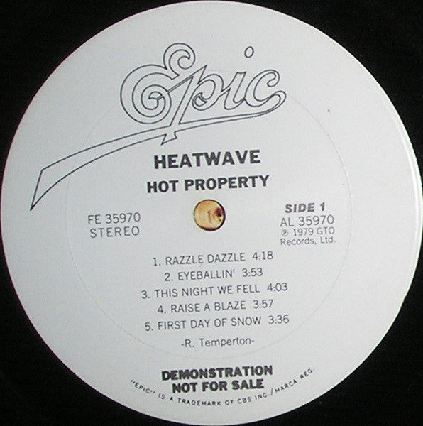 Heatwave : Hot Property (LP, Album, Promo, San)