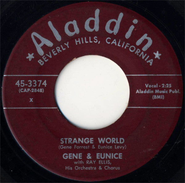 Gene & Eunice* With Ray Ellis, His Orchestra & Chorus* : Strange World / The Vow (7", Single)