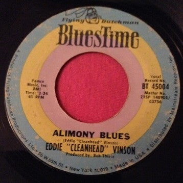 Eddie "Cleanhead" Vinson : Alimony Blues / Juice Head Baby (7", Styrene)