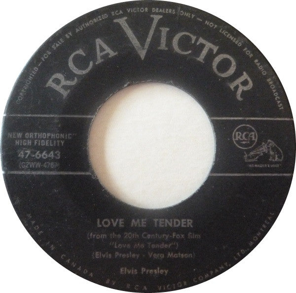 Elvis Presley : Love Me Tender (7")