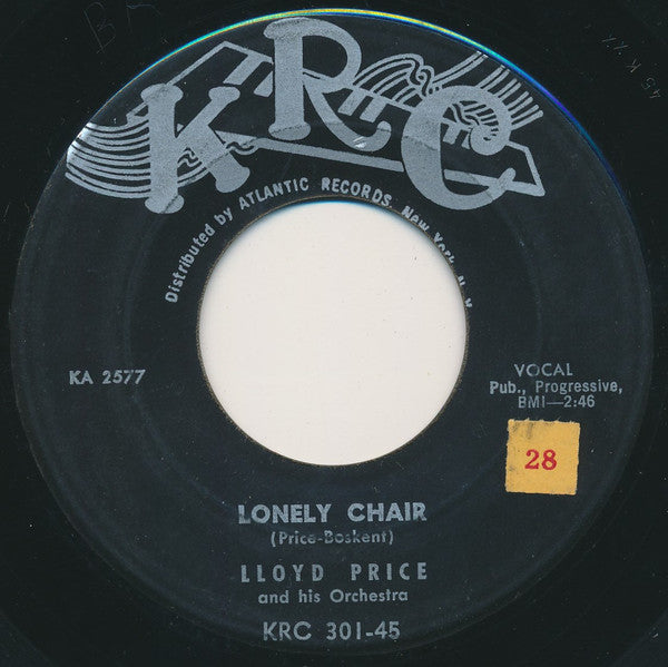 Lloyd Price : Lonely Chair / The Chicken And The Bop (7", Single)