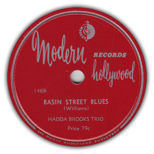 Hadda Brooks Trio : You Won't Let Me Go / Basin Street Blues (Shellac, 10", RE)