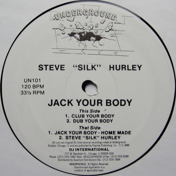 Steve "Silk" Hurley : Jack Your Body (12", RE, RP)