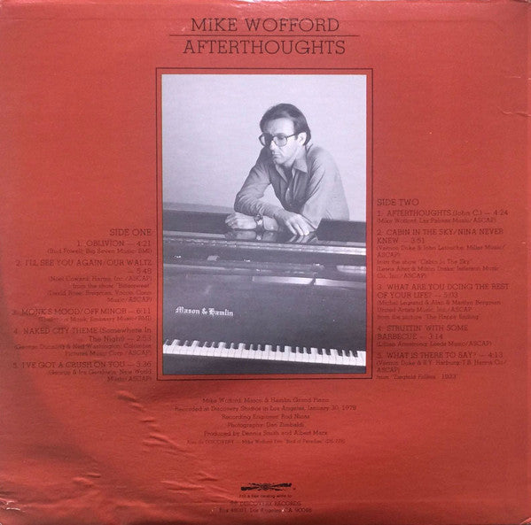 Mike Wofford : Afterthoughts (LP, Album)