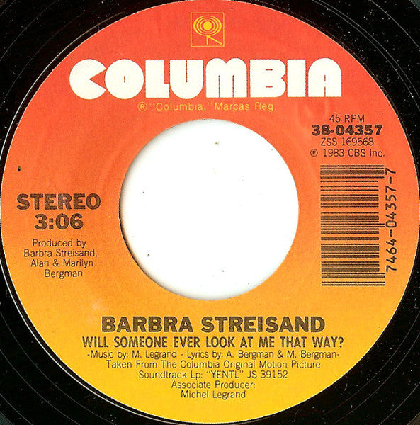 Barbra Streisand : Papa, Can You Hear Me? (7", Styrene)